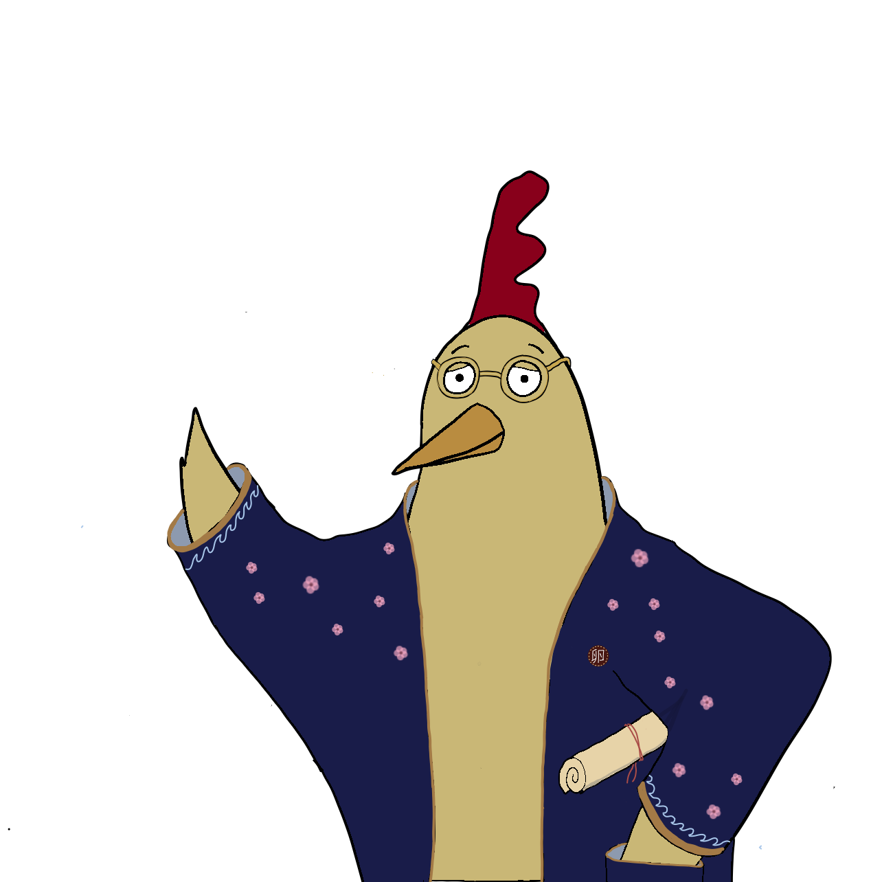 Coopfucius the wise chicken